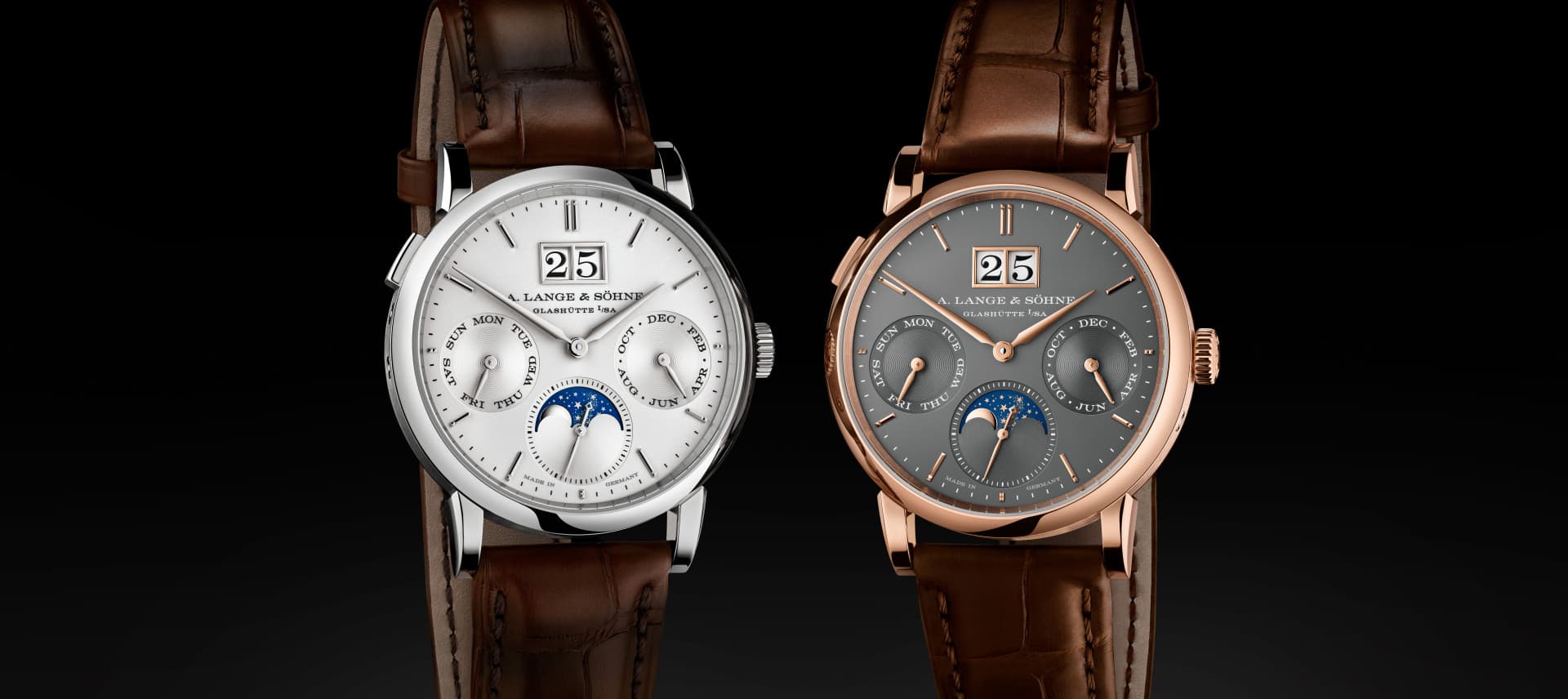 Saxonia Annual Calendar: Lange’in kompakt takvim saati