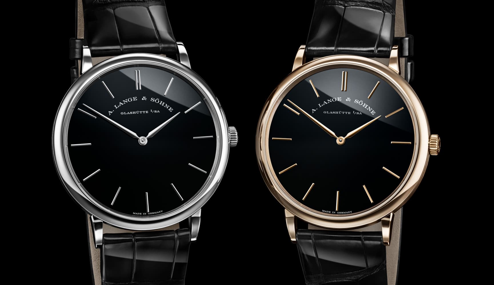 SAXONIA THIN: Oniks Kadranın İki Farklı Metali